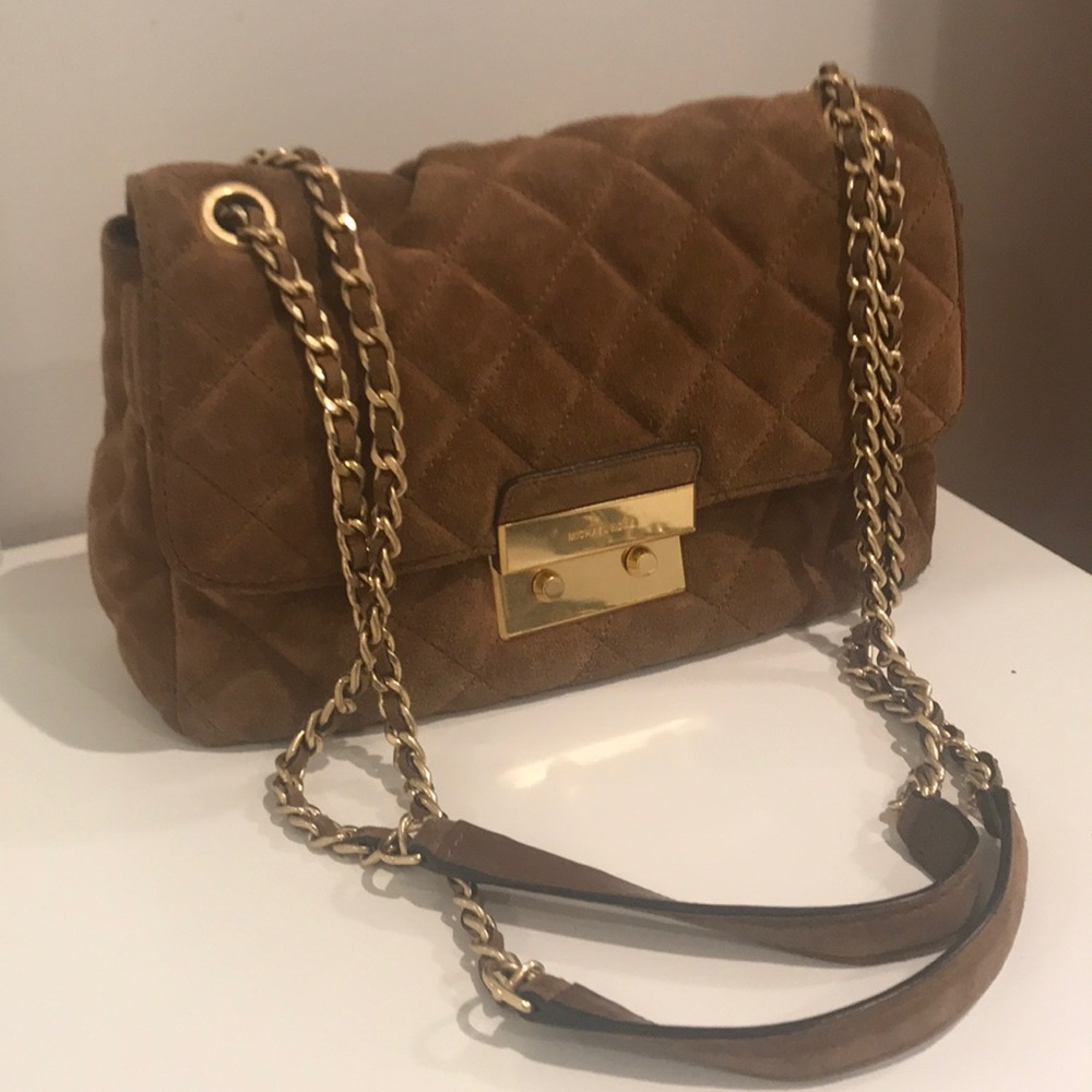 Michael Kors Tan Suede Bag